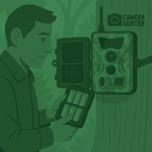 Batteries : Accus au lithium rechargeables avec chargeur - Pour camera de chasse